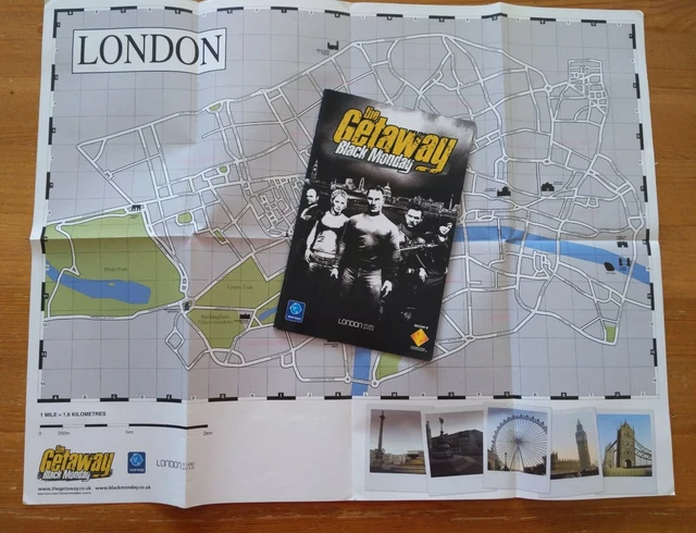 MANUAL & MAP/POSTER The Getaway Black Monday PS2 PlayStation 2 £2.99 ...