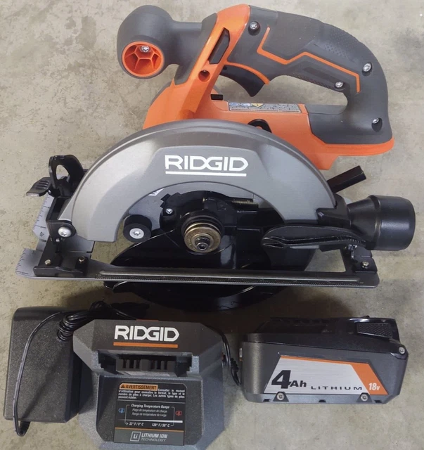 RIDGID 18V CORDLESS 6 1/2" Circular Saw w/ 4.0aH Battery & Charger