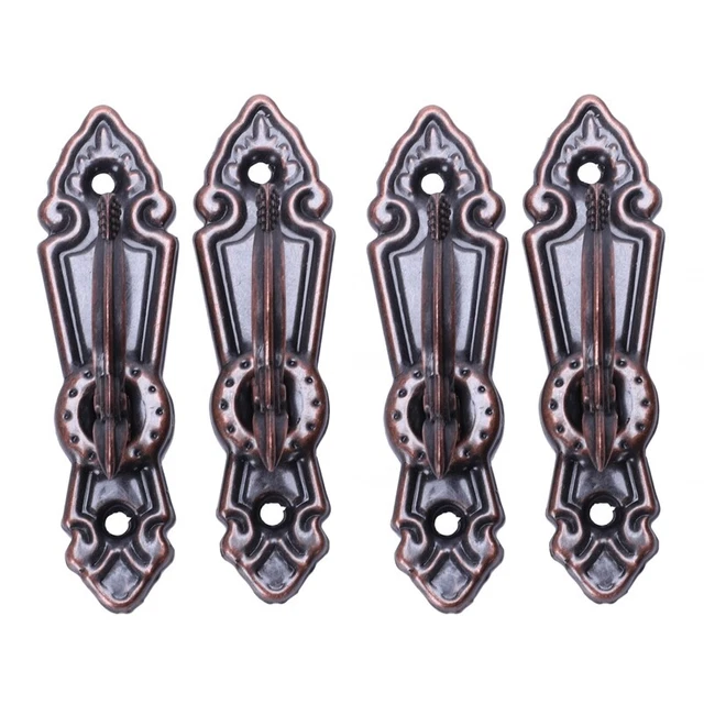 Metal Curtain Tie Back Tieback Wall Hooks 4PCS Red Bronze C6D7