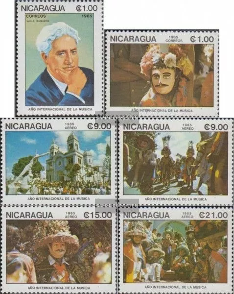 Nicaragua 2605-2610 (kompl.Ausg.) postfrisch 1985 Internationales Jahr der Musik