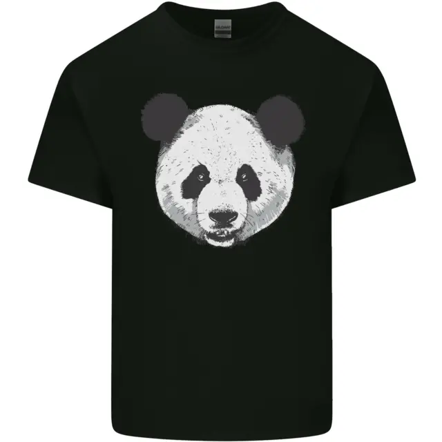 A Panda Bear Face Mens Cotton T-Shirt Tee Top