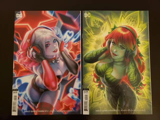 Harley Quinn & Poison Ivy #2 Warren Louw Matching Variant Set Of 2 - Dc Comics