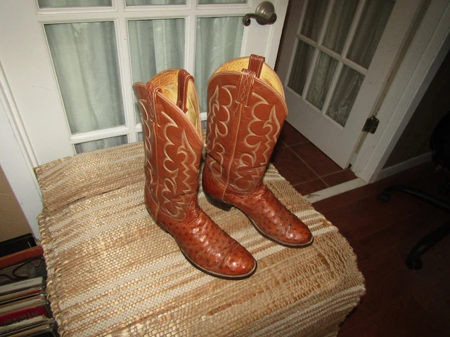 Vintage Tony Lama El Rey 8238 Full Quill Ostrich Cowboy Boots USA Men’s 7.5D Tony Lama El Rey Ostrich Boots | eBay main image 2
