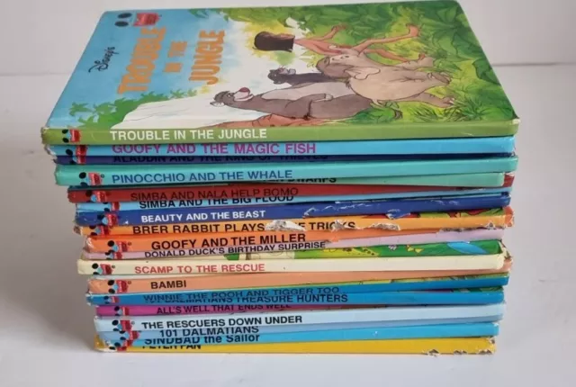 Disney's Wonderful World Of Reading Books 20 Books Hardbacks vintage 70s 80s 90s