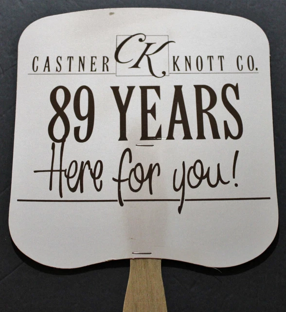 Vintage 1987 CASTNER KNOTT DEPARTMENT STORE HAND FAN G2