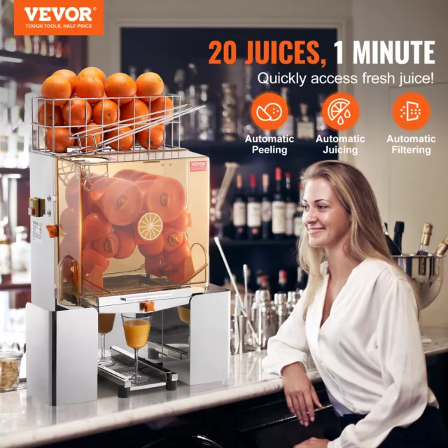 VEVOR Presse-Agrumes Électrique Extracteur de Jus Orange 120 W Alimentation Auto 2