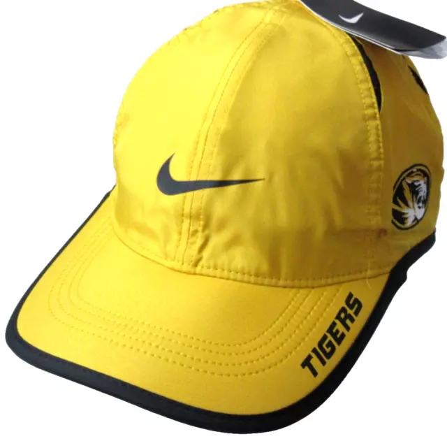 Nike Dri-Fit Featherlight Men's University of Missouri Mizzou Hat Gold Black NWT