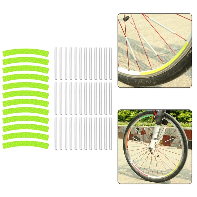 Réflecteurs De Rayons Vélo JRSHIRLEYLTD - Lot De 38 - Vert - Visibilité Nuit - Enfant, Adulte