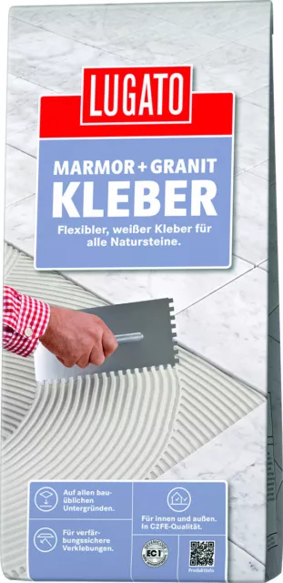 Lugato Marmor + Granit Kleber 5 kg Fliesenkleber Naturstein