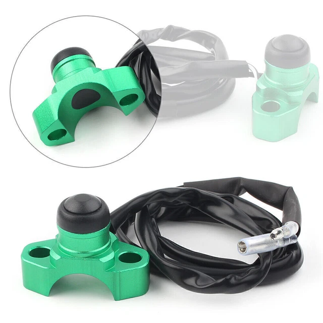 For Motorcycle Dirt Bike Quad ATV CNC Engine Stop Start Kill Switch Button Green