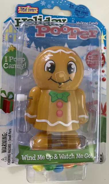 Holiday Candy Pooper Gingerbread Walking Candy Dispenser NIP