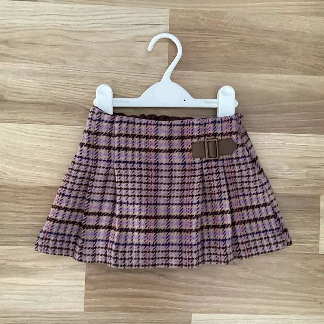 Gonna Vestiti Bambina 9-12 Mesi Next Check Tartan Kilt Mix Lana Regolabile