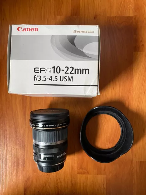 Canon EF-S 10 mm - 22 mm F/3.5-4.5 USM Objectif - avec parasoleil et filtre UV