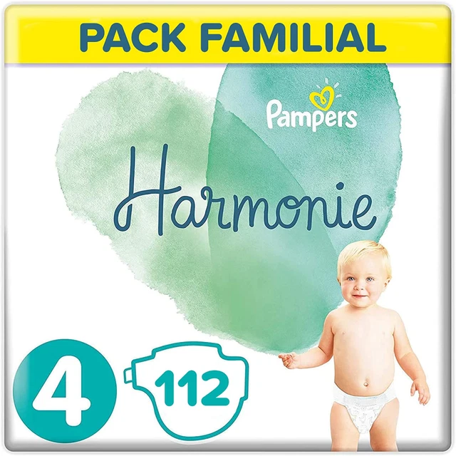 Pampers Couches Harmonie Taille 4 (9-14kg) 0% de 4 (112 Unité)