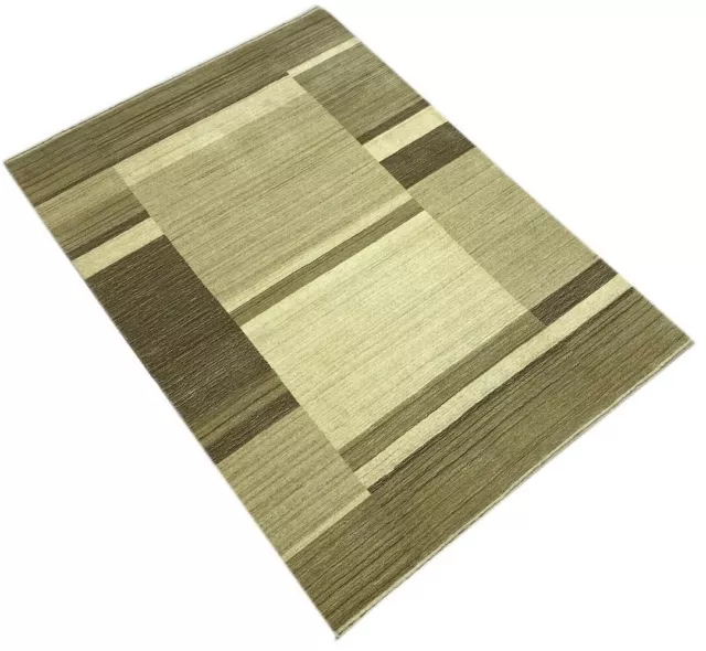 Salon Tapis Gabbeh 100% Laine Beige 170x245 CM Tissé à la Main WR86