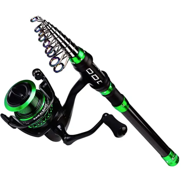 BAIKALBASS Fishing Rod and Reel Combos Kit Carbon Fiber Telescopic Fishing Pole