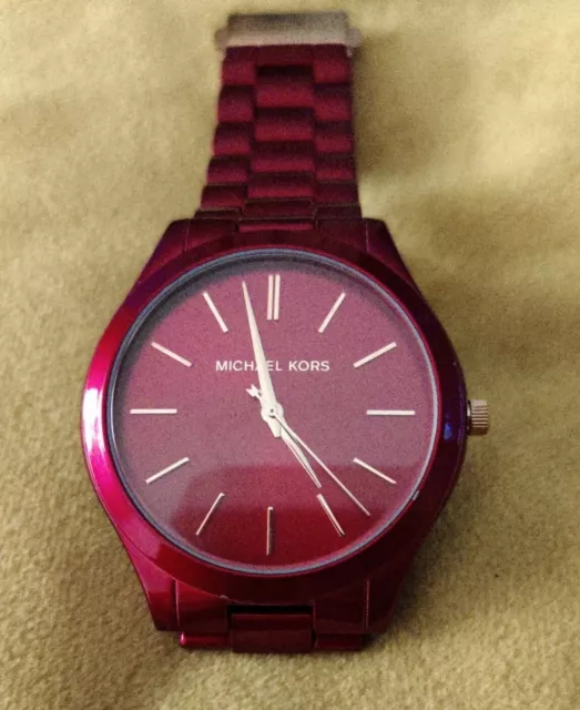 Michael kors watch with red face sale