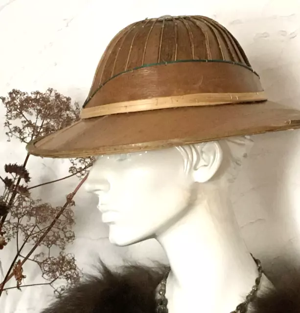 TROPENHELM  Safarihut orig. Afrika/Asien Tropen Hut handgefertigt Einheitsgröße
