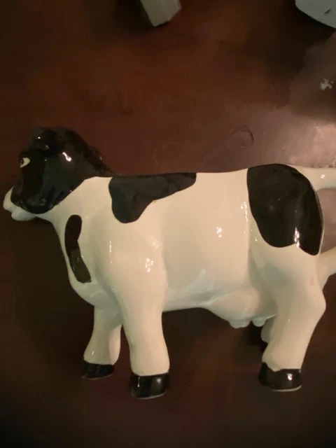 Old Timey Ceramic Cow Creamer Large Gently Used