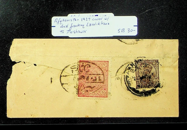 Sephil Afghanistan 1927 2v W / Doppelt Frankierung Von Landi Khana Sich Peshawar
