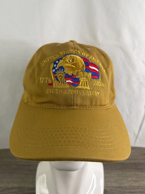 USA 250TH ANNIVERSARY 1776-2026 Commemorative Khaki Baseball Cap Hat ...