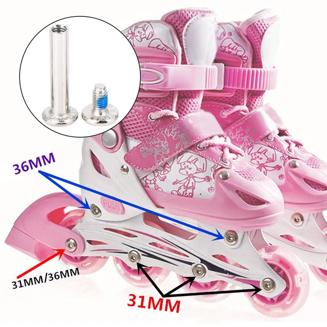 (Internal Length 36mm)2 Sizes Iron Fittings Skates Wheel Axles Hardware Inline