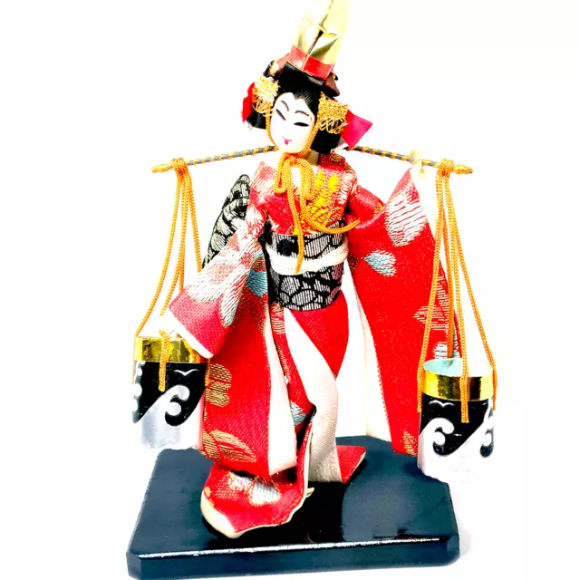 JAPANESE FABRIC DOLL Handmade Ornament Figurine Traditional Craft Folk ...