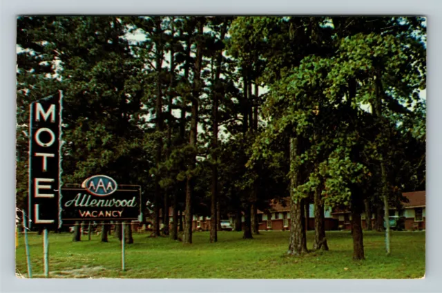 Louisville GA-Georgia, Allenwood Motel, Antique c1961 Vintage Souvenir Postcard