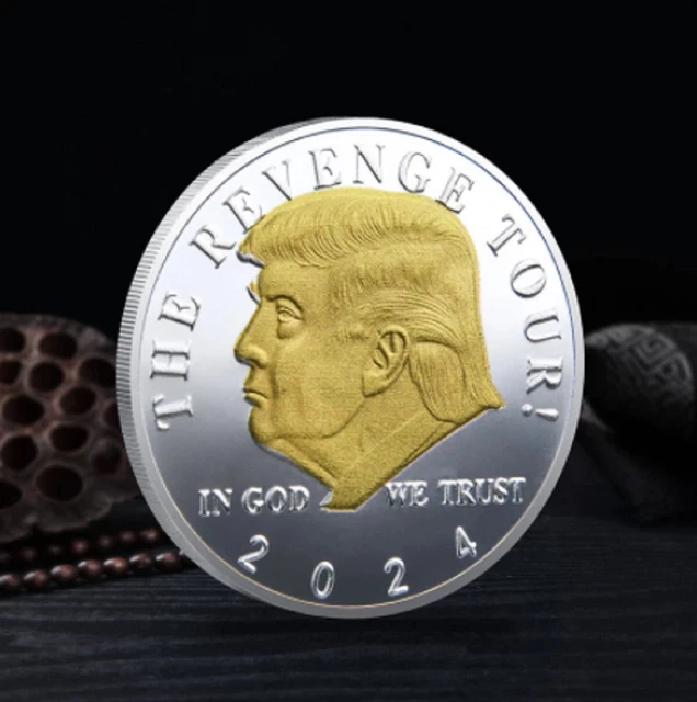 2024 President Donald Trump Golden Plate Commemorative Coin The Revenge Tour