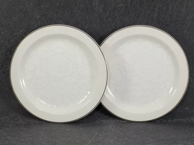 2 Vintage Midwinter Stonehenge Winter Bread And Butter Plates 7" England