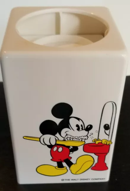 Vintage Disney Mickey Mouse Dixie Pop-Up Cup Holder Dispenser Bathroom Decor
