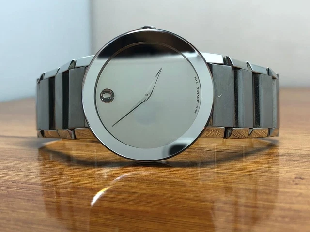 OROLOGIO DA POLSO MOVADO Museo dello Zaffiro Quadrante Specchio 84 G1 4896 UOMO, S