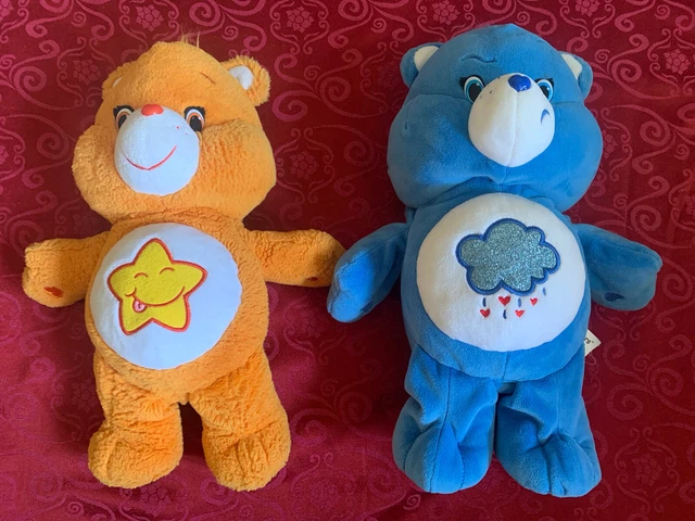 2 x Care Bears - Sing-a-Long Grumpy + Plush Toy Laugh Lot Bear Approx 14 inches