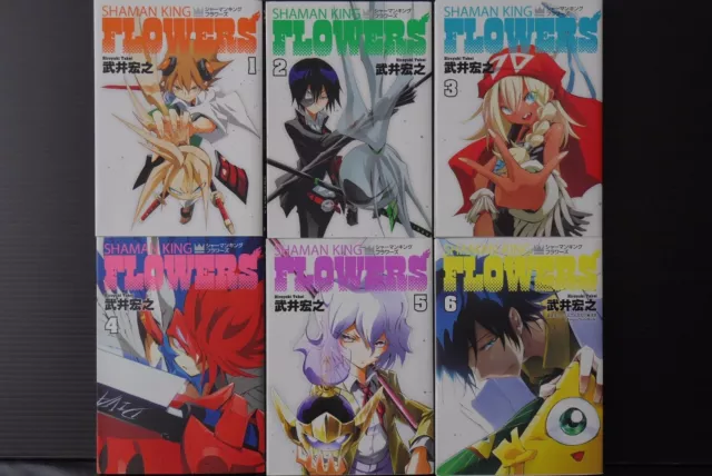 Hiroyuki Takei: Shaman King Flowers Complete Manga Set Vol.1-6 from Japan