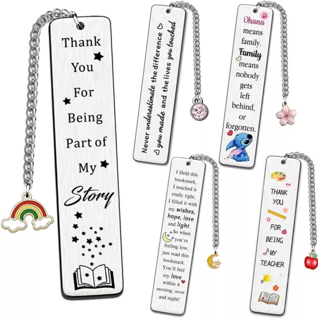 NEW Bookmark Birthday Christmas Gift For Her Teachers Mum Dad Daughter Book Clip 2