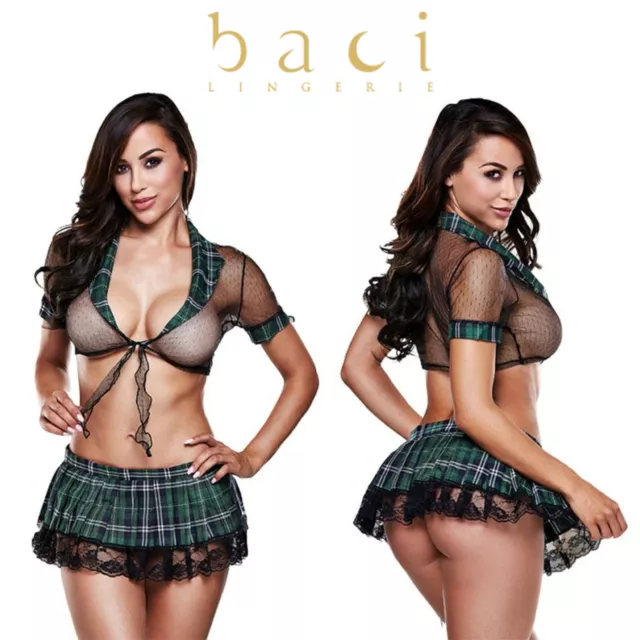 Baci Lingerie Catholic School Girl One Size Erotic Uniform Costume Cosplay Party