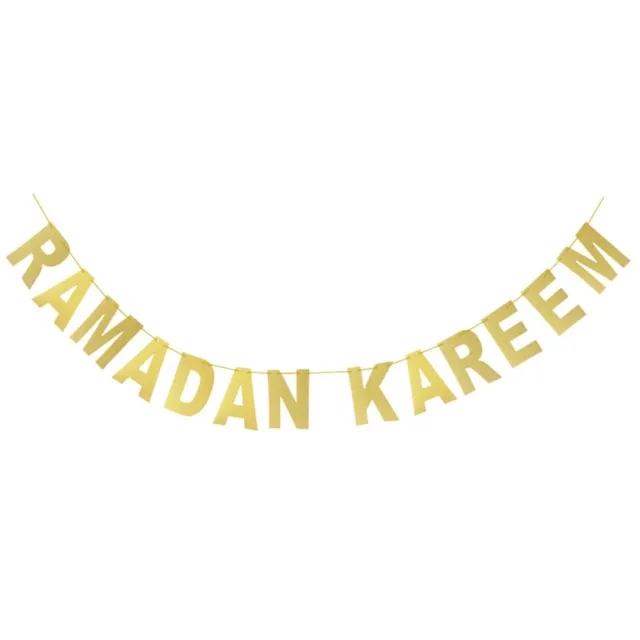Ramadan Kareem Banner Bunting Gold Ramadan Mubarak Banner Decorations