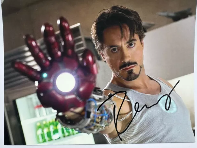 Robert Downey Jr Genuine 8x6" hand signed photo COA & Hologram Iron Man Marvel