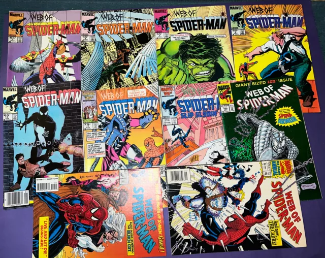 Web Of Spider-Man Comic Books Lot#2-3-7-9-10-17-23-100-113-annual-9
