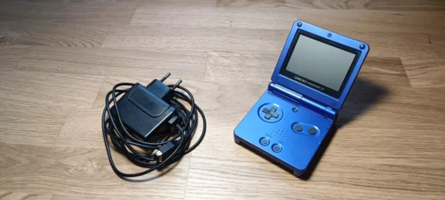 Console Nintendo Gameboy Advance SP BLEU FONCÉ + Chargeur Officiel - AGS-001 ⭐️