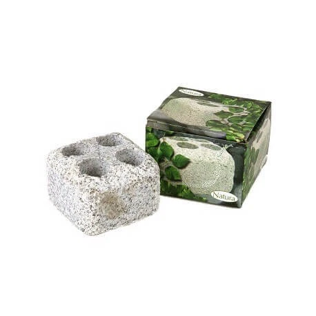 Piedra para sauna con hoyuelos para agregar esencias