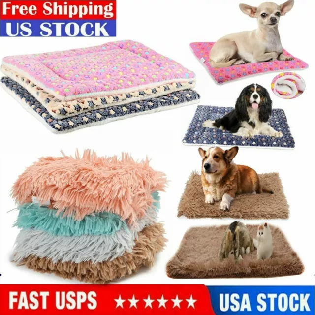 Pet Bed Mat Pad Dog Cat Kennel Crate Cozy Soft Sleeping Bed Cushion Pads S~XL