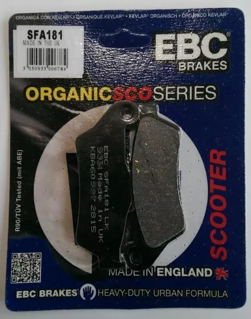 EBC Organic FRONT Disc Brake Pads Fits YAMAHA YP125 MAJESTY (1998 to 2009)