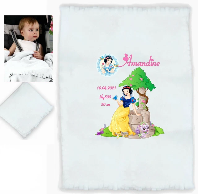 plaid bébé personnalisé cadeau naissance prenom texte choix réf 26