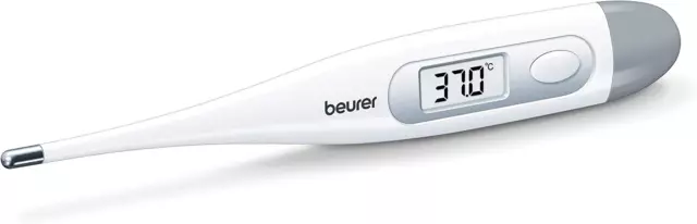 Beurer FT 09 Thermomètre Numérique Et Corporel, Résistant À L'Eau, Écran LCD Ave