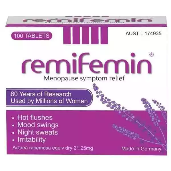 Remifemin Menopause Symptom Relief 100 Tablets Hot Flushes Night Sweats Mood