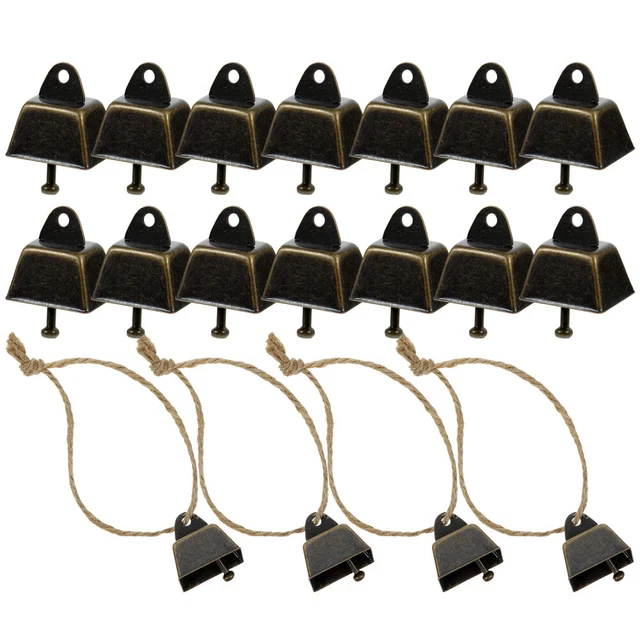 18 Pezzi Mucca Cavallo Pecora Pascolo Campanelli Di Rame Piccolo Ottone Campanaccio Retro Rumoroso~p124043382