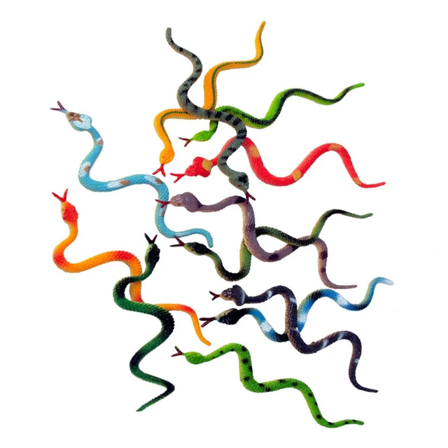 12 piezas Modelo Simulado de Serpientes Simulación de PVC Serpiente Plástico Juguete