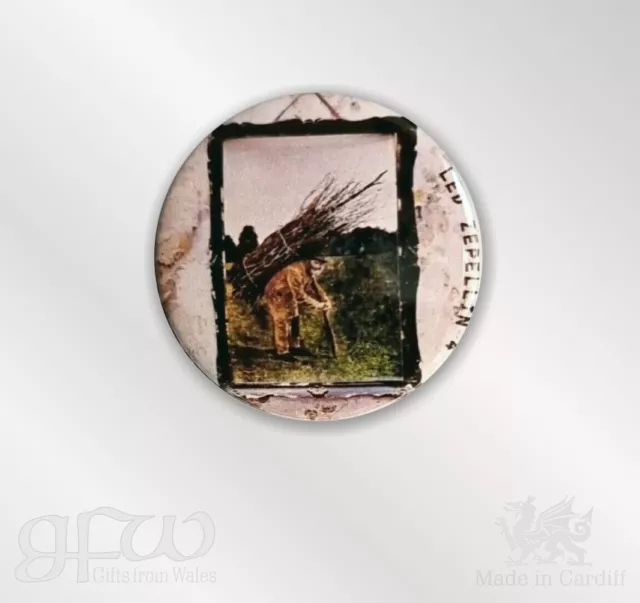Led Zeppelin '4' album cover - Small Button Badge - 25mm diam