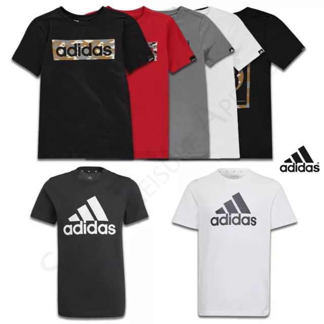 ADIDAS Boys T Shirt Top Short Sleeve Kids Tee Junior Age 9 10 11 12 13 14 Yrs